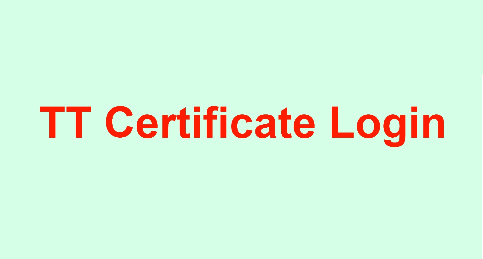 TT Certificate